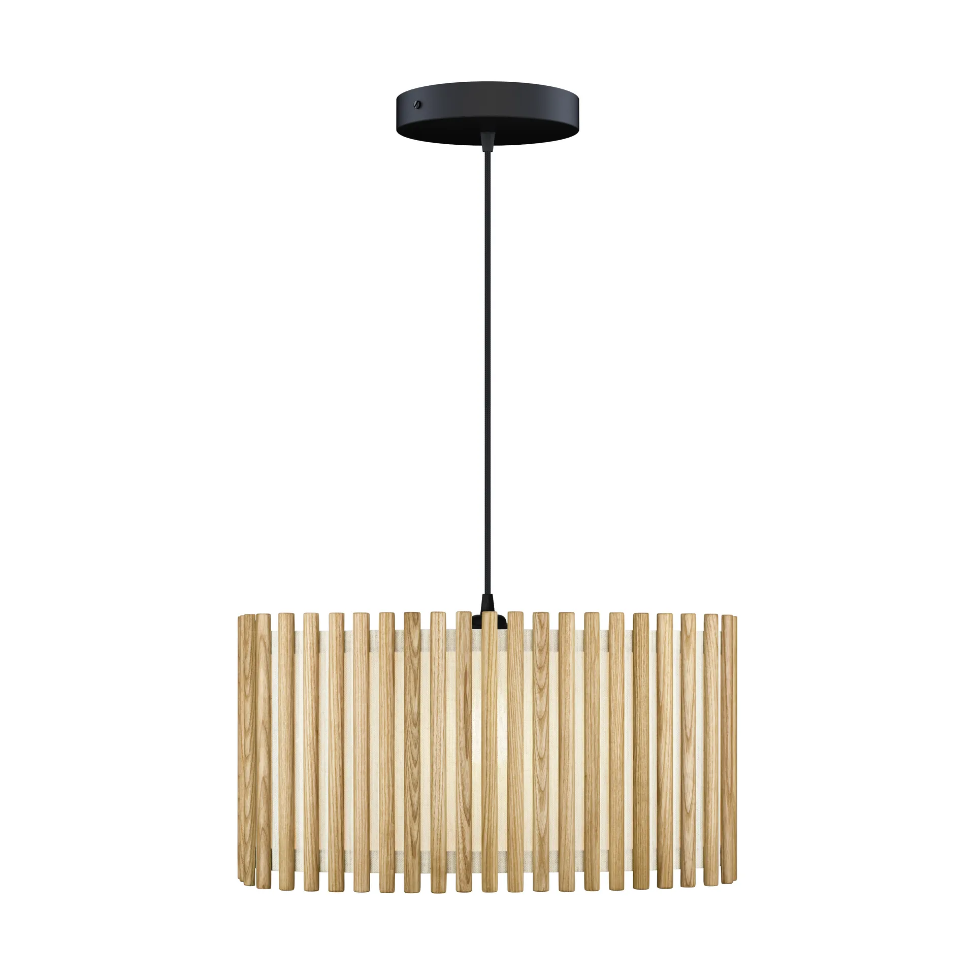 Komorebi pendant large, Rectangular oak-black Umage