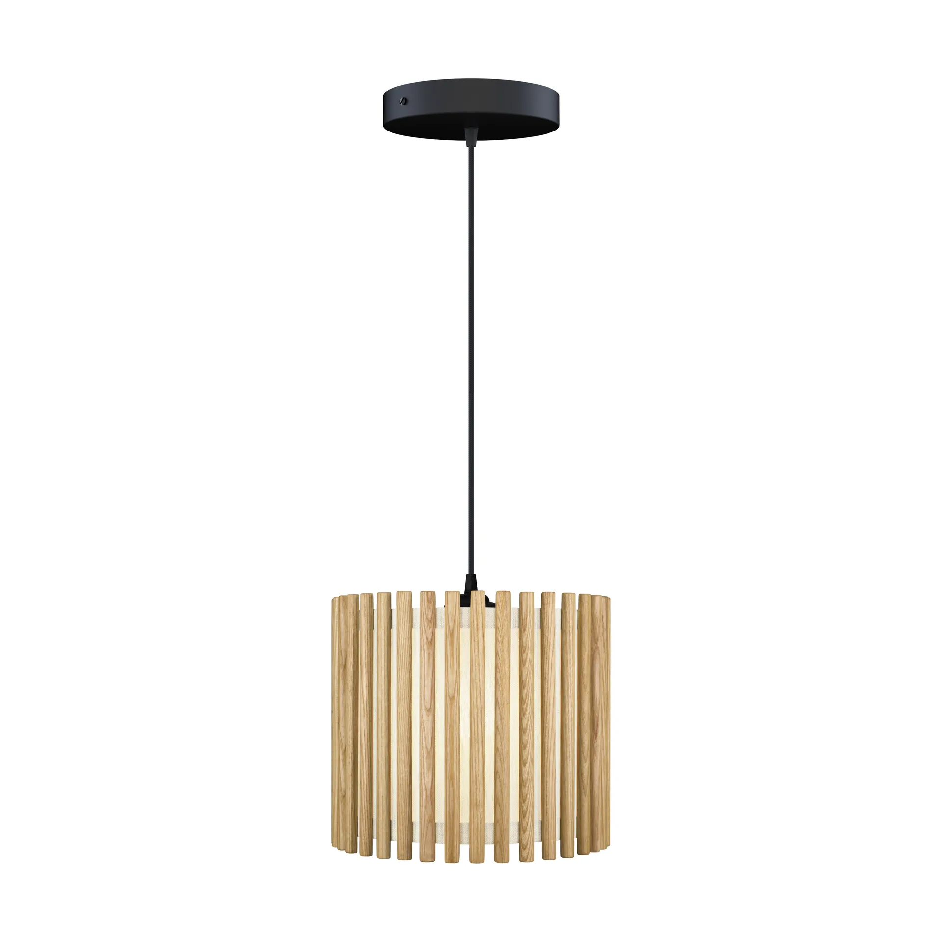 Komorebi pendant medium, Circle oak-black Umage
