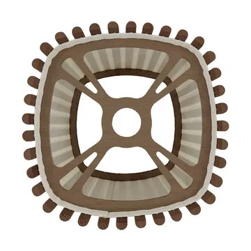 Komorebi pendel large - Square dark oak-Svart - Umage