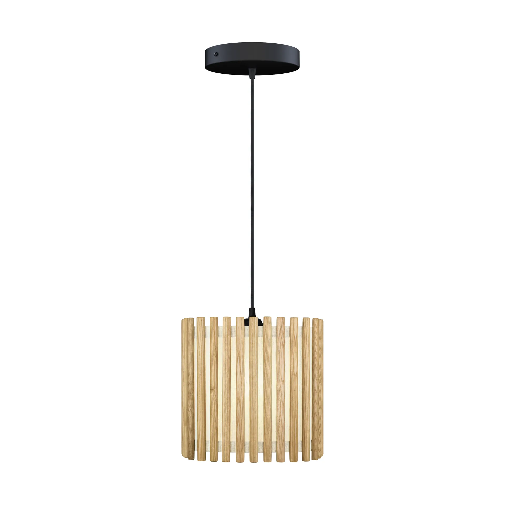 Komorebi Pendelleuchte medium, Square oak-Schwarz Umage