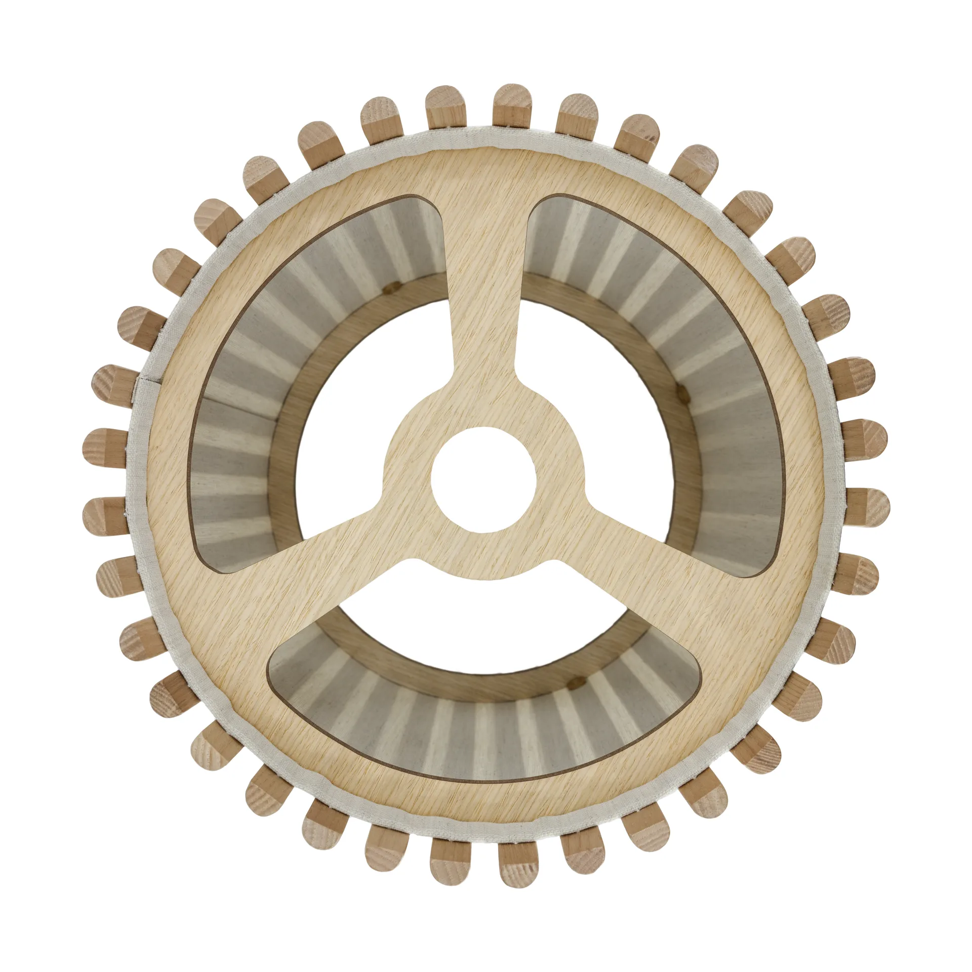 Komorebi Stehleuchte medium, Circle oak-Bürstmessing Umage