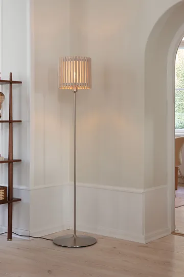 Komorebi Stehleuchte medium - Square oak-Eiche-Gebürsteter Stahl - Umage