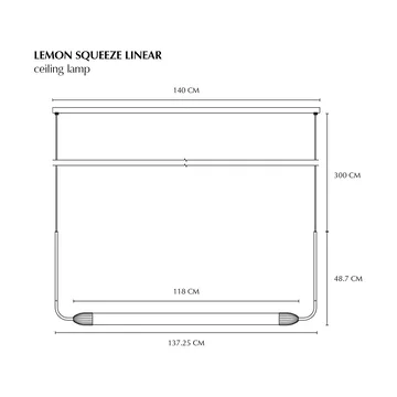 Lemon Squeeze Linear Pendelleuchte - Polish steel - Umage