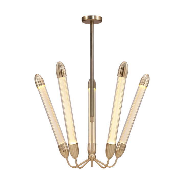 Lemon Squeeze Penta long ceiling lamp - Plated brass - Umage