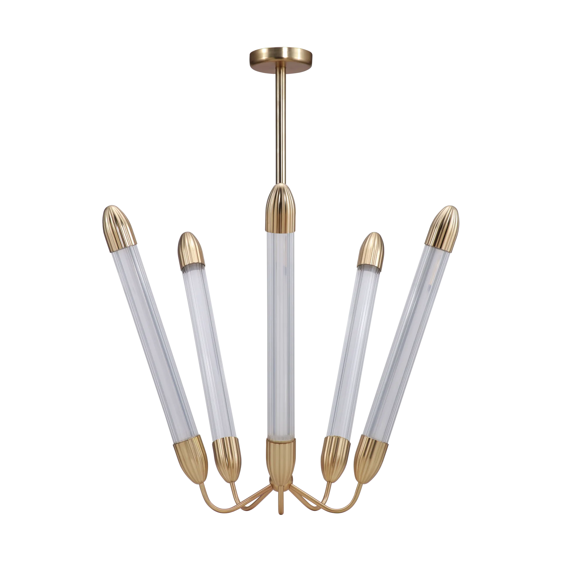 Lemon Squeeze Penta long ceiling lamp, Plated brass Umage