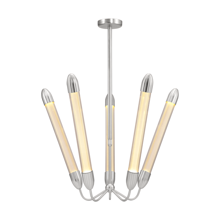 Lemon Squeeze Penta long ceiling lamp - Polished steel - Umage