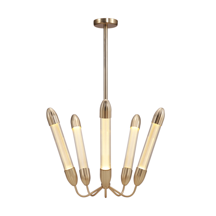 Lemon Squeeze Penta short ceiling lamp - Plated brass - Umage