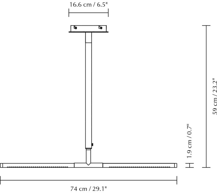 Omni Ceiling taklampa, Steel Umage