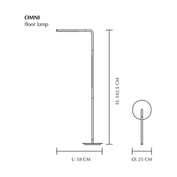 Omni golvlampa - Brass - Umage