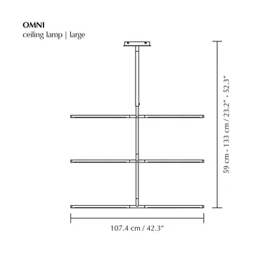 Omni pendant ceiling lamp large - Brass - Umage