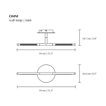 Omni Wall Wandleuchte mini - Brass - Umage