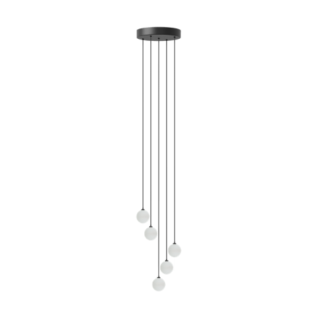 Rosette mini 5 cluster G4 pendant lamp Ø20 cm - Black - Umage