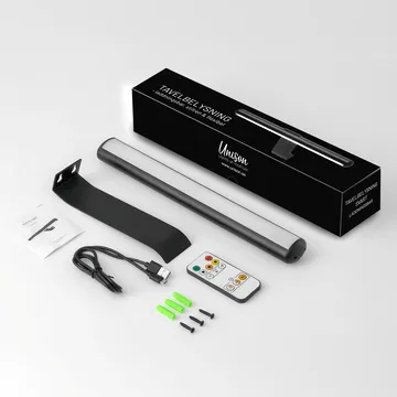 Bilderleuchte wiederaufladbar - Schwarz, Ø4×32 cm - Unison