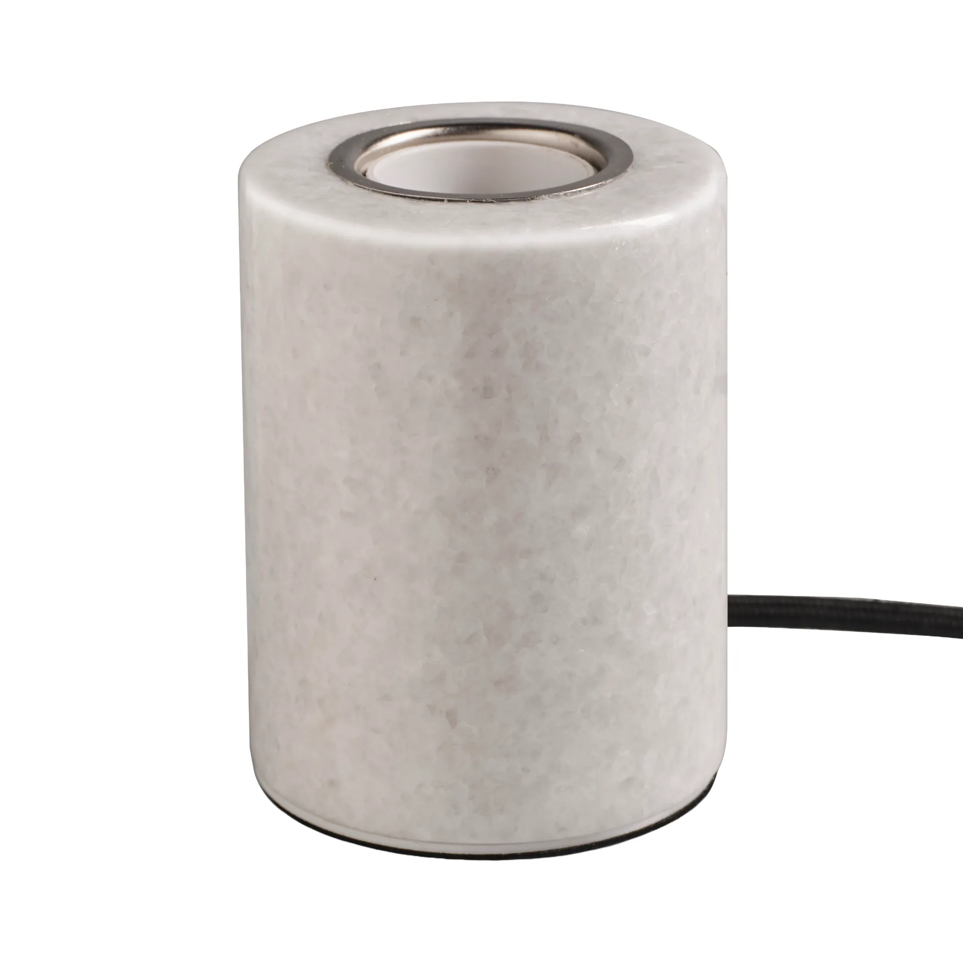 Marble lamp base, White gloss, Ø8x10.5 cm Unison