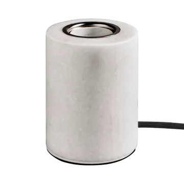 Marble lamp base - White silk matte, Ø8x10.5 cm - Unison