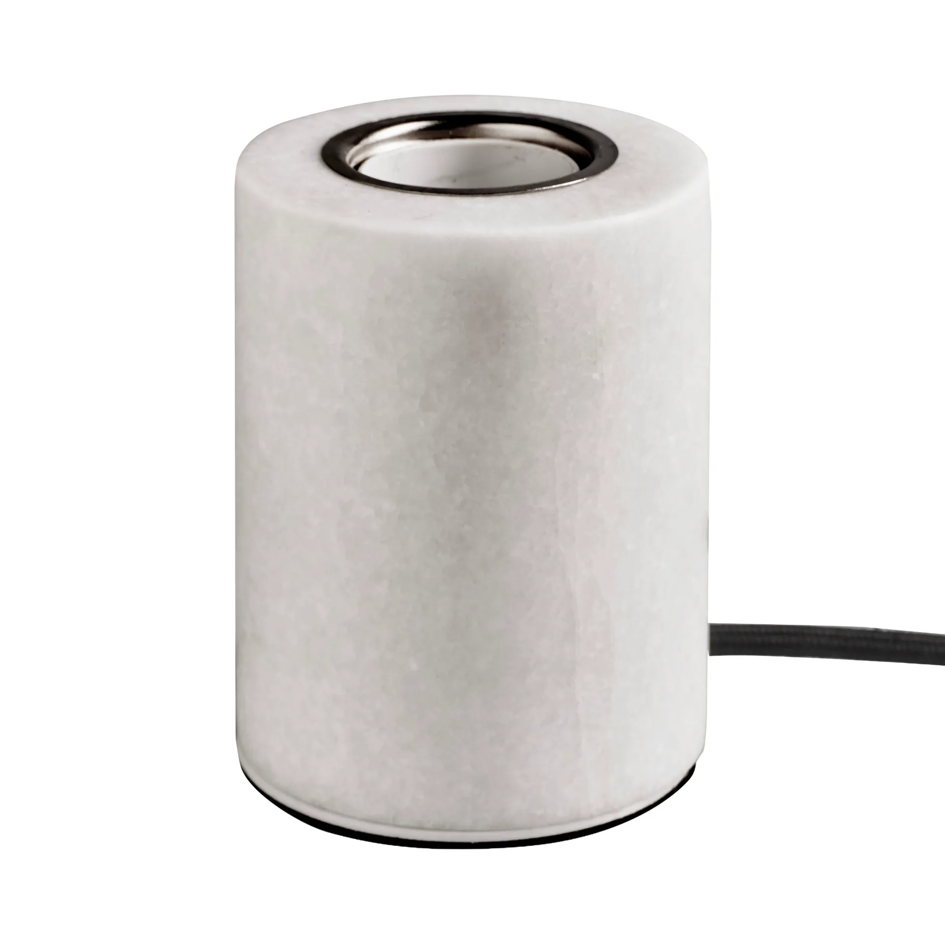 Marble lampfot, Vit silk matt, Ø8x10,5 cm Unison
