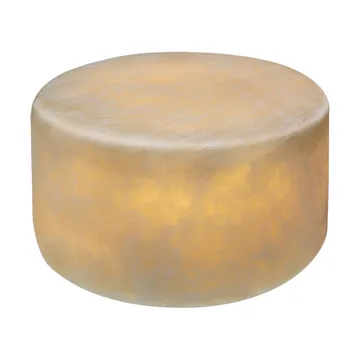 Marble table candle - Beige silk matte, Ø8x4 cm - Unison