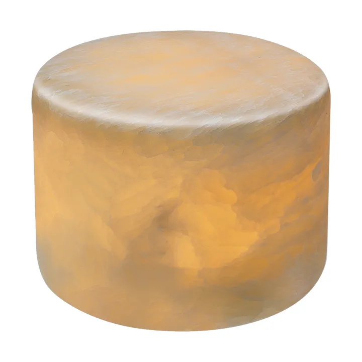 Marble table candle - Beige silk matte, Ø8x6 cm - Unison