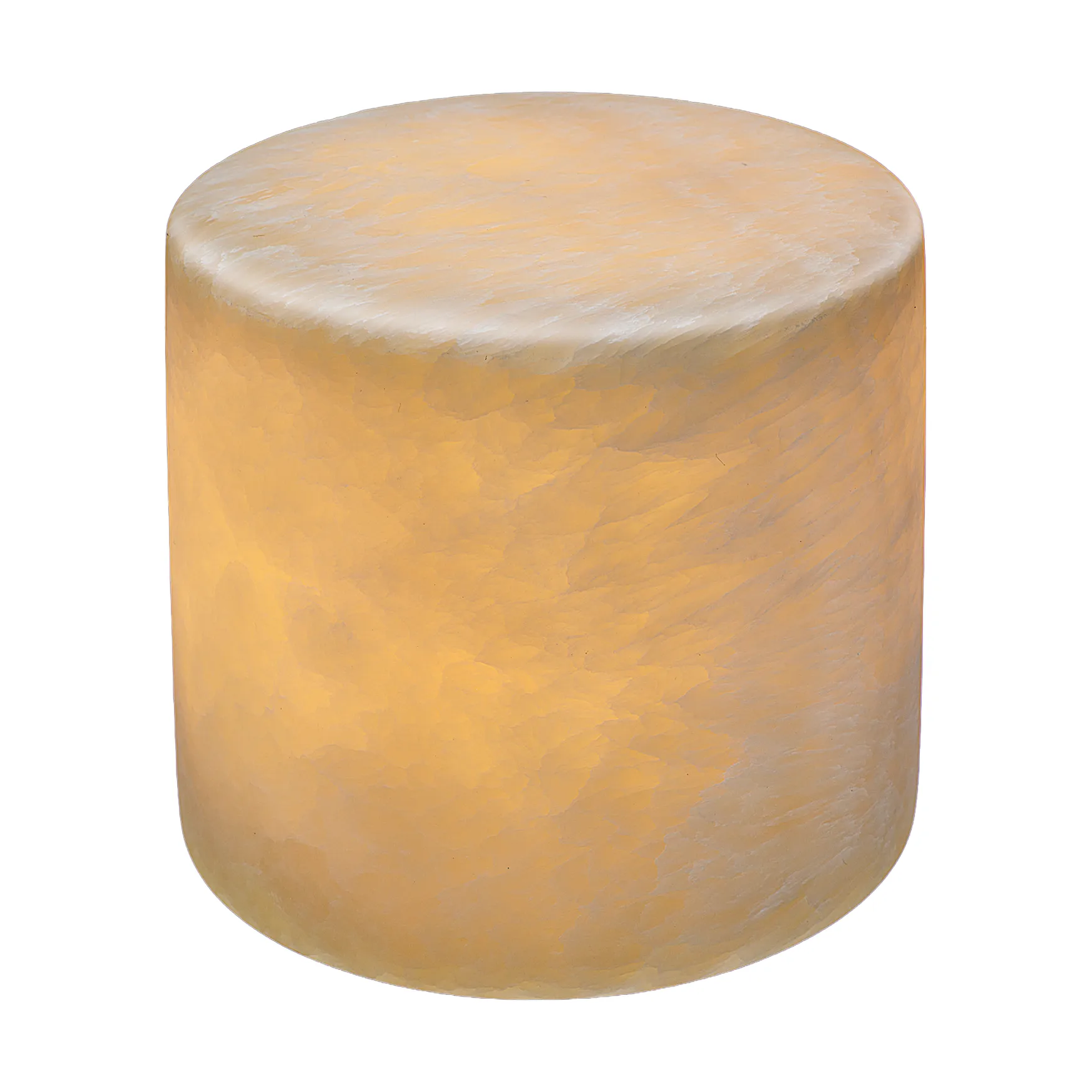 Marble table candle, Beige silk matte, Ø8x8 cm Unison