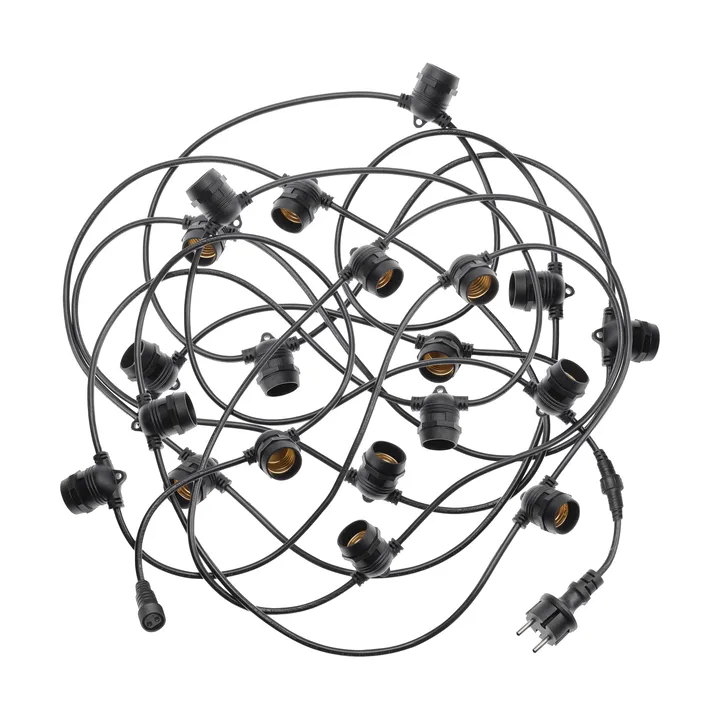 Outdoor connectable string lights - Black, 10 m - Unison