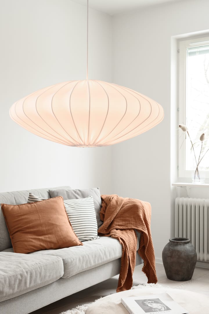 Ellipse Lampenschirm 65cm Leinen, Weiß Watt & Veke