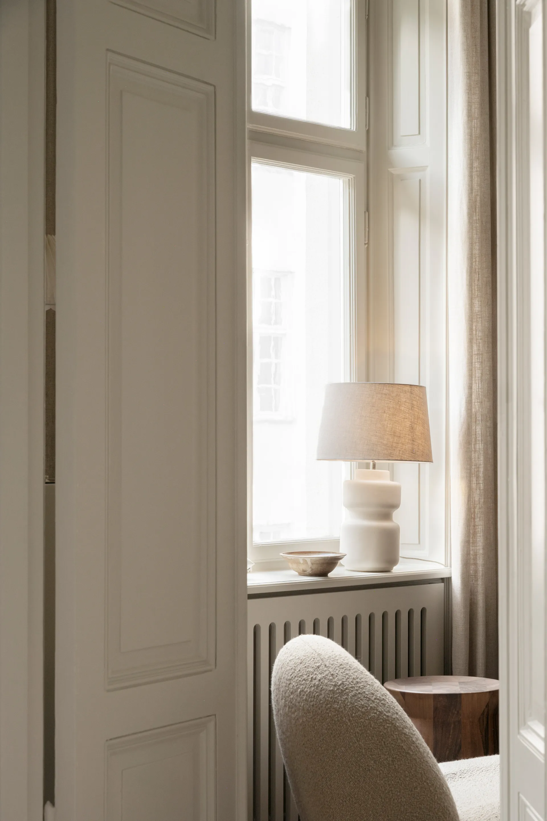 Evy Lampenfuß 37cm, White-ivory Watt & Veke