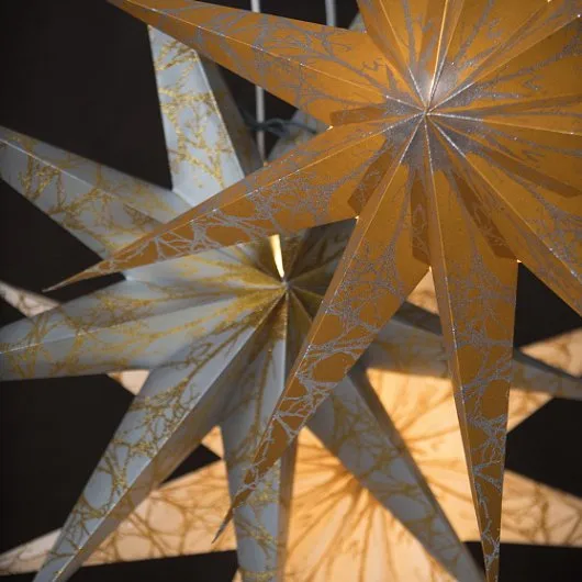 Iris slim advent star 80 cm, Silver-guld Watt & Veke