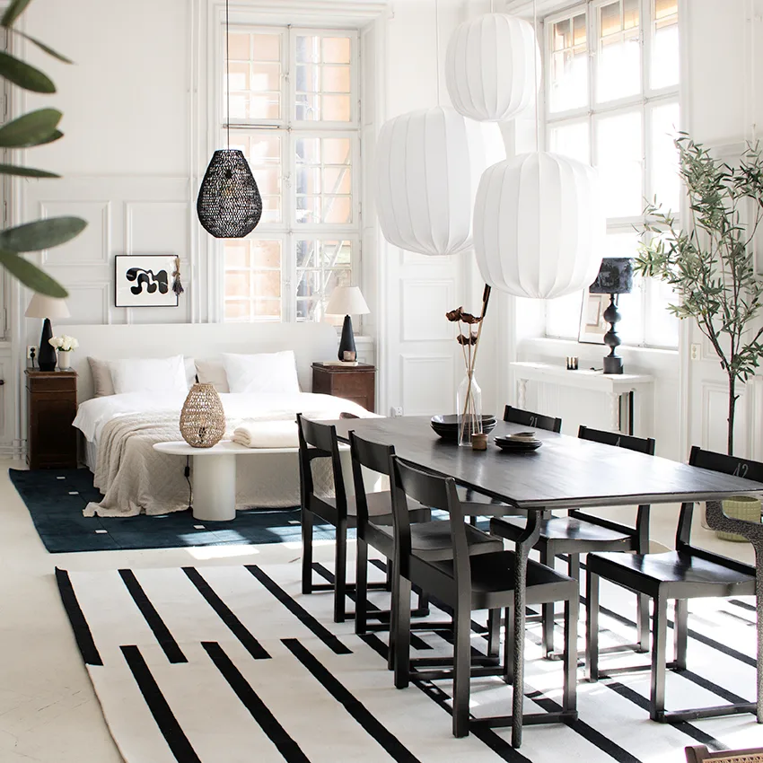 Prisma Pendelleuchte Ø45cm, Weiß Watt & Veke