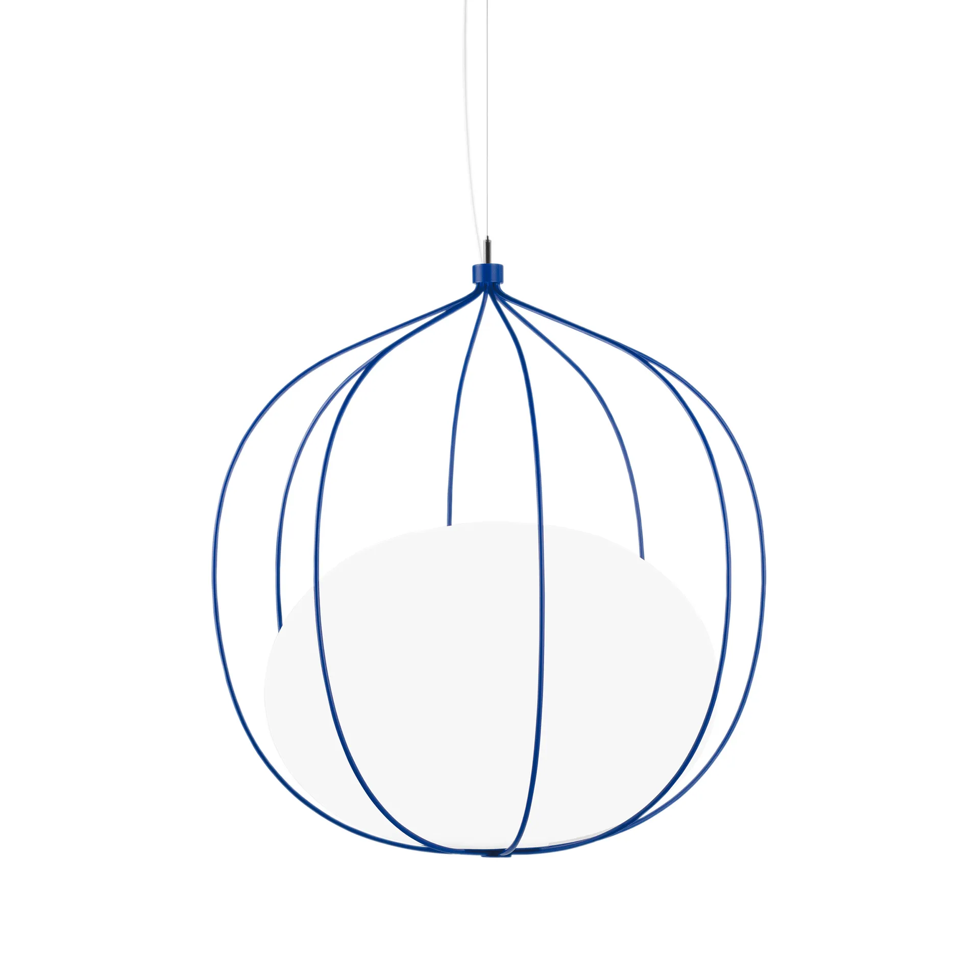 Hoop pendant lamp, Blue, inner shade matte opal glass Zero Interiör