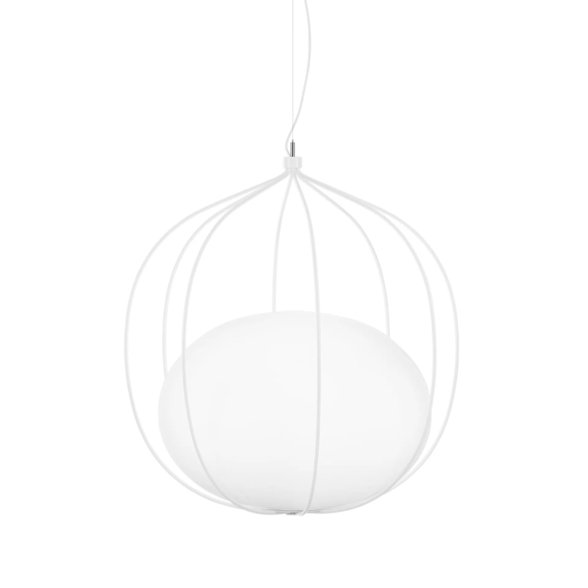 Hoop pendant lamp, White, inner dome matte opal glass Zero Interiör