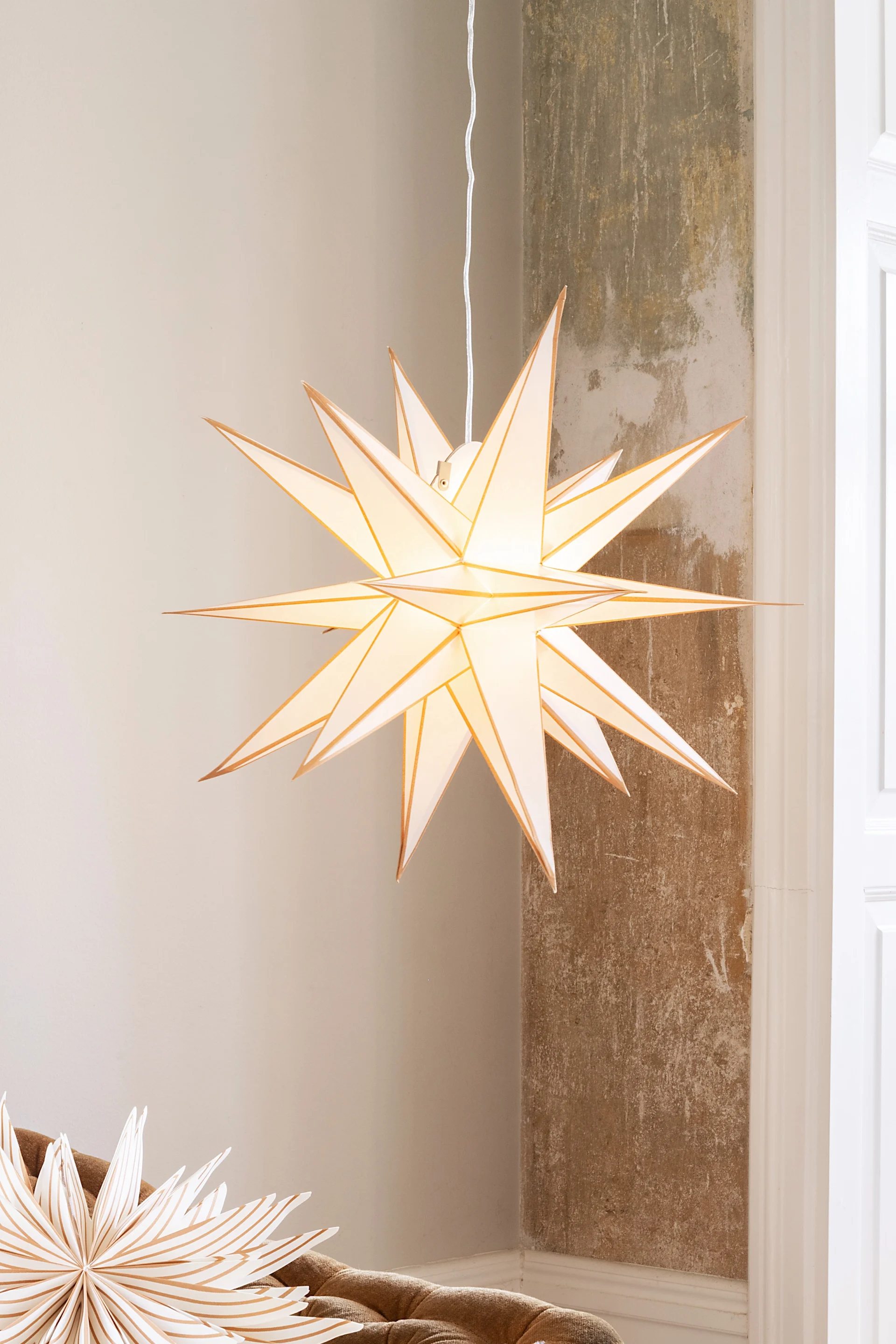 Sputnik a unique paper star lantern from Watt & Veke. 