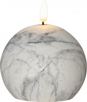 Marble block candle globe