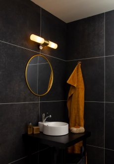 COSENZA wall light bath double, matte brass