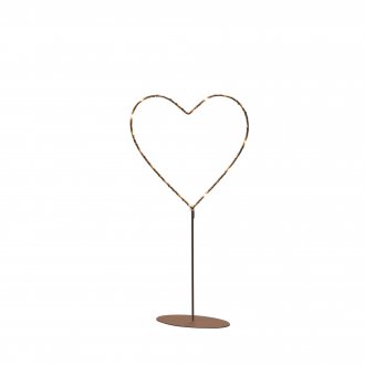standing heart 40cm copper
