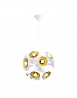 Orchestra ceiling pendant 15xE14 m-black / gold