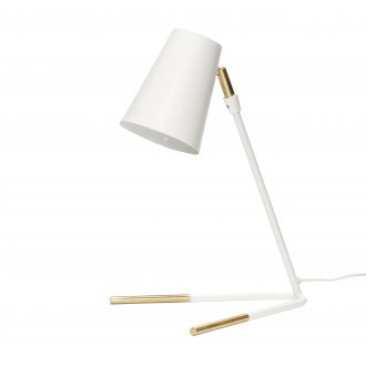 Table lamp, metal, white/brass