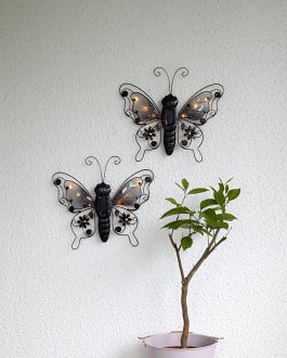 Butterfly solar cell decoration