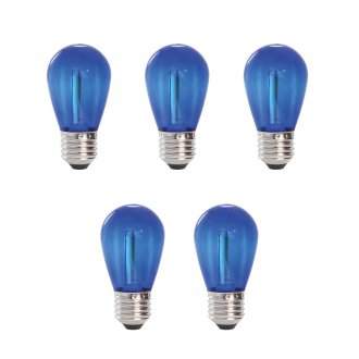 Deco bulb x 5, E27 12V (blue)