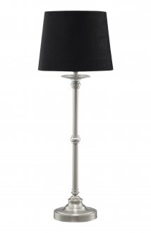 Shaft table lamp with velvet