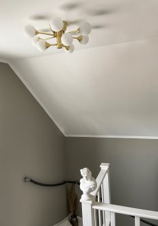 COSMOS ceiling hook, matt brass / white