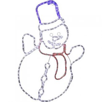 Silhuette ropeart snow man