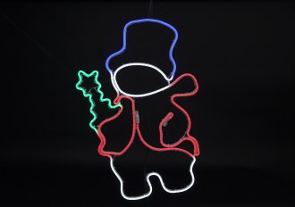 Silhouette Snowman Multi LED