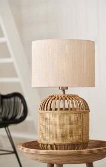 Lamp base Ø25x30 cm ALIFIA bamboo+webbing natural