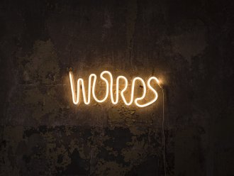 Words LED wall light