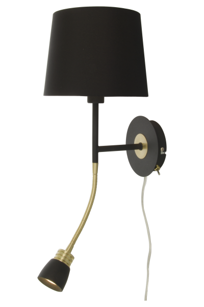 EKETORP wall lamp, white / steel