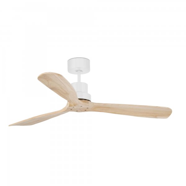 LANTAU L White/pine ceiling fan with DC motor