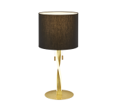 Nandor table lamp E27 + LED black / gold (Goud)