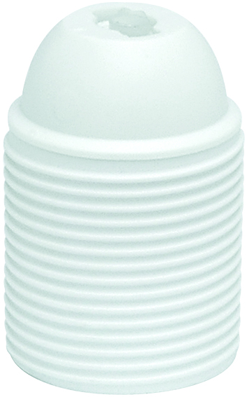 Lampeholder E27 gevindjord (hvid)