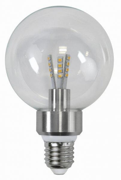 E27 LED globlampa klar 5W dimbar