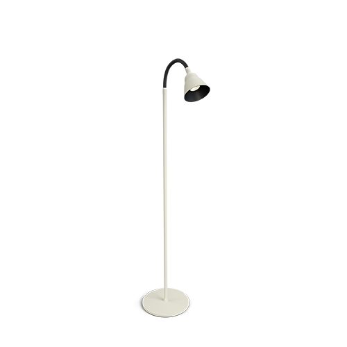 Floor lamp Relief pearl white / matt black (Wit)